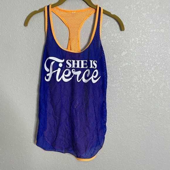 Lorna Jane Colorblock She Is Fierce Netted Jersey XS - Picture 2 of 5